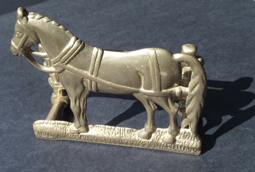 Antique brass letter holder - letter,