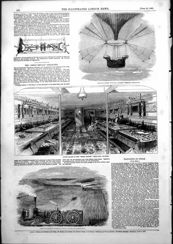 Old antique print grand - antique, sallon