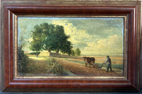 Small antique oil - antique,