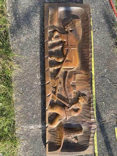 Hand carved wooden farmer - wooden,