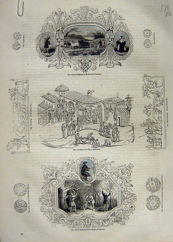 Antique print 1748 - antique, c1890