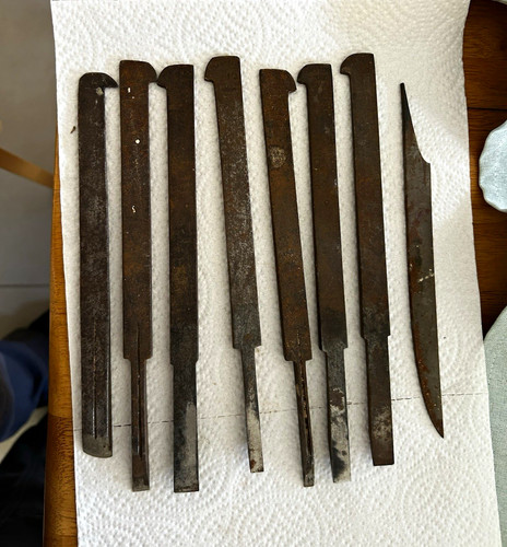 Antique plough plane irons - antique,