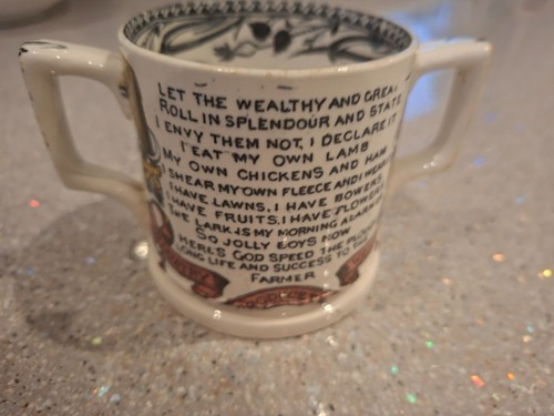Antique pottery two handled - pottery,