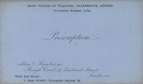 Antique prescription envelope - antique,