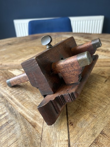 Antique wooden brass plough - antique,
