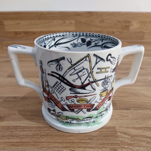 19th antique pottery two - ,